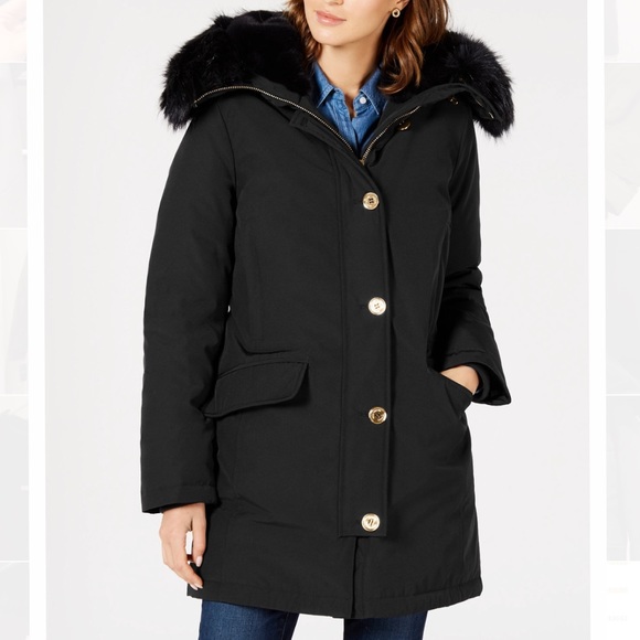 Michael Kors Jackets & Blazers - NWOT MK Faux fur trim down parka coat size S